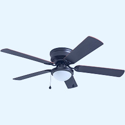 Harbor Breeze Armitage 52-in Bronze LED Indoor Flush Mount Ceiling Fan with  Light (5-Blade) in the Ceiling Fans department at Lowes.com